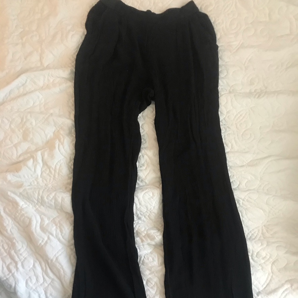 Black linen pants